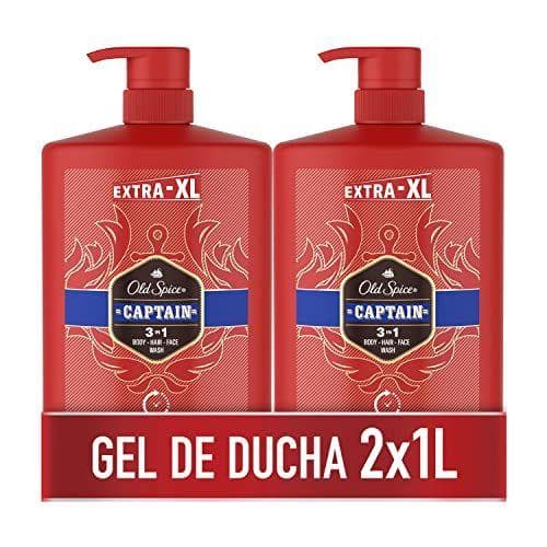 Old Spice Captain - Gel de baño y champú para hombres, 3 en 1 para cuerpo, pelo y rostro Old Spice Captain - Gel de baño y champú para hombres, 3 en 1 para cuerpo, pelo y rostro