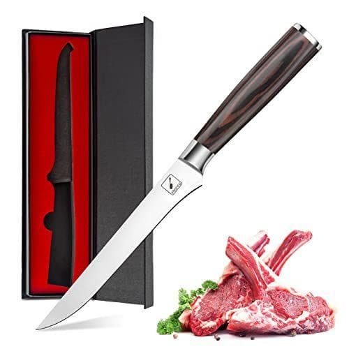 imarku Cuchillo Deshuesar - Cuchillo Deshuesador Profesional 15cm - Cuchillo Cocina Súper Afilado Acero Inoxidable con Mango Ergonómico - Cuchillo para Filetear Pescado y Carne