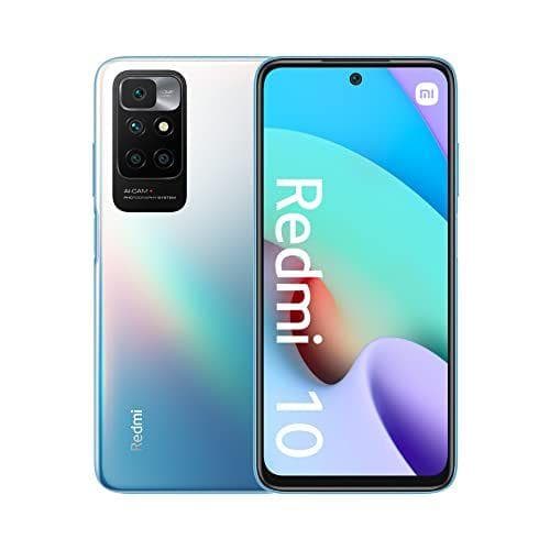 Xiaomi Redmi 10 - Smartphone 4+128 GB, 6,5" FHD+ 90 Hz DotDisplay, MediaTek Helio G88, 50MP cámara cuádruple con IA, 5000 mAh, Azul (Versión ES/PT)