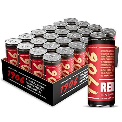 1906 Red Vintage - Cerveza Lager Extra, Pack de 24 Latas x 33 cl