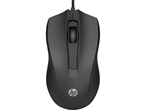HP 100 - Ratón con cable (1600 PPP + 2 Botones + Rueda de desplazamiento)