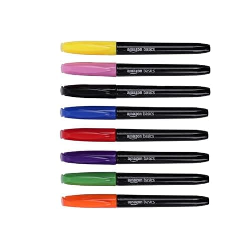 Amazon Basics - Paquete de 8 rotuladores para tela