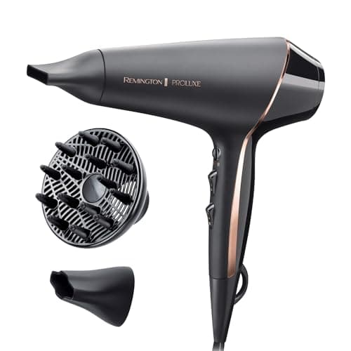 Remington - Secador de pelo profesional de 2400W e iónico | PROluxe Midnight Edition