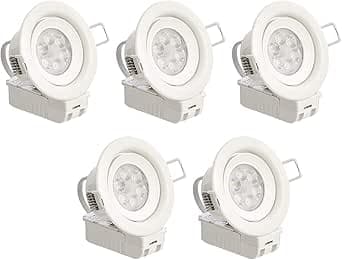 Amazon Basics Foco de empotrar redondo de 70 mm de diámetro (empotrado)