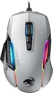 Ratón Gaming Optico con Cable Blanco Kone AIMO para PC
