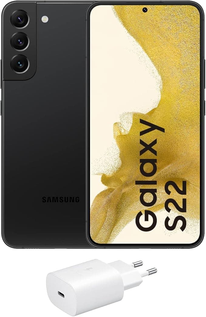 Samsung Galaxy S22 5G 128GB Negro Libre + Cargador 25W