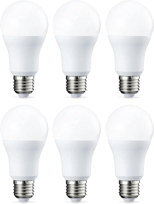 Amazon Basics Bombilla LED Esférica E27 10.5W - 6 unidades