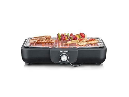Severin - Barbacoa de mesa con parrilla de acero inoxidable Severin - Barbacoa de mesa con parrilla de acero inoxidable