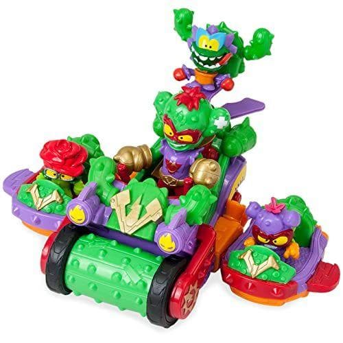 SUPERTHINGS - Spike Roller, Gran vehículo con dos vehículos acoplables, 3 Superthings y 1 Kazoom Kid exclusivos