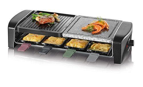 SEVERIN - Raclette, grill y parrilla eléctrica con piedra natural 1400 W