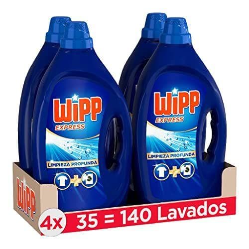 Wipp Express - Detergente líquido para lavadora, 35 Lavados - Pack de 4, Total: 140 Lavados