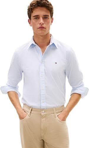 Tommy Hilfiger - Camisa de rayas para hombre