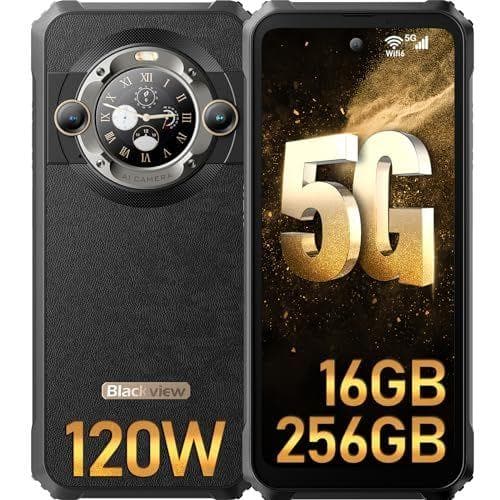 Blackview BL9000 2024 Móvil Resistente 5G, Dimensity 8020 24GB+512GB Android 13 Teléfono Todoterreno