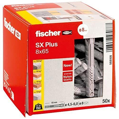 fischer SX Plus - Caja de 50 tacos de expansións | Anclajes de nylon