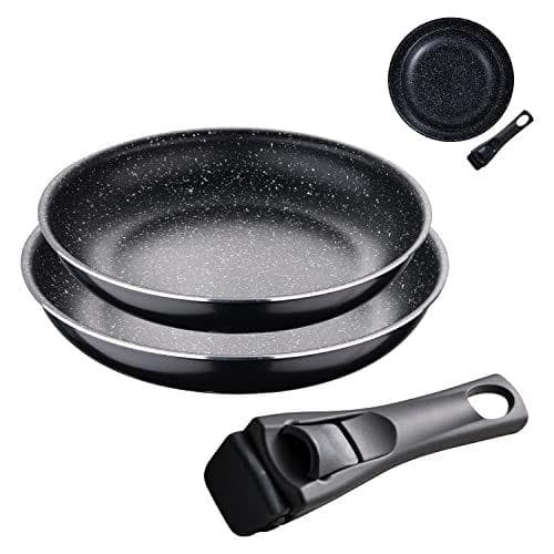 Bergner Edición Black - Juego de 2 sartenes de aluminio prensado de 24 y 28 cm Bergner Edición Black - Juego de 2 sartenes de aluminio prensado de 24 y 28 cm
