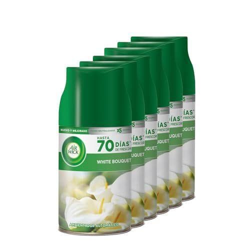 Air Wick Eléctrico - Pack de 6 recambios para el ambientador spray automático Air Wick Freshmatic Air Wick Eléctrico - Pack de 6 recambios para el ambientador spray automático Air Wick Freshmatic