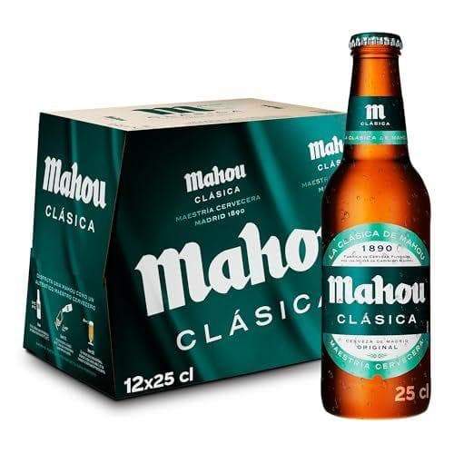 Mahou Clásica - Pack 12 botellines de cerveza dorada lager Mahou Clásica - Pack 12 botellines de cerveza dorada lager