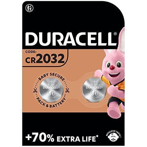 Duracell - Pilas de botón de litio 2032 de 3 V, paquete de 2 Duracell - Pilas de botón de litio 2032 de 3 V, paquete de 2
