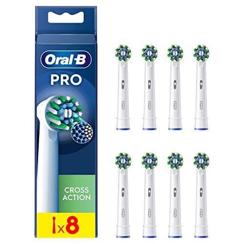 Oral-B Pro CrossAction - Recambios para cepillo de dientes eléctrico, Pack de 8 cabezales Oral-B Pro CrossAction - Recambios para cepillo de dientes eléctrico, Pack de 8 cabezales
