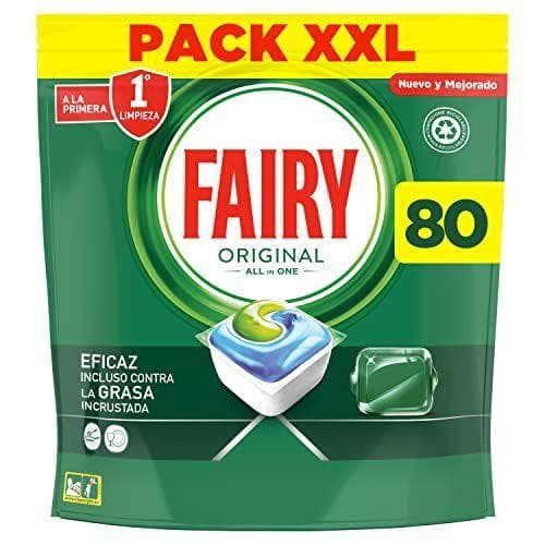 Fairy Original All in One - Pastillas para el lavavajillas, 80 Cápsulas (5 x 16), Mega Pack Fairy Original All in One - Pastillas para el lavavajillas, 80 Cápsulas (5 x 16), Mega Pack