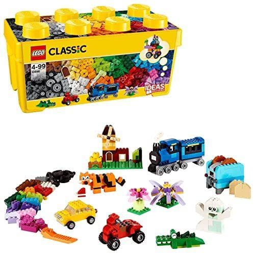 LEGO 10696 Classic Caja de Ladrillos Creativos Median, Base Verde, Coches y Animales de Juguete, Juego de Construcción para Niños y Niñas de 4 Años o Más LEGO 10696 Classic Caja de Ladrillos Creativos Median, Base Verde, Coches y Animales de Juguete, Juego de Construcción para Niños y Niñas de 4 Años o Más