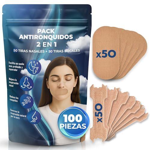 VA VIAD - Pack de 50+50 tiras nasales y bucales antironquidos VA VIAD - Pack de 50+50 tiras nasales y bucales antironquidos