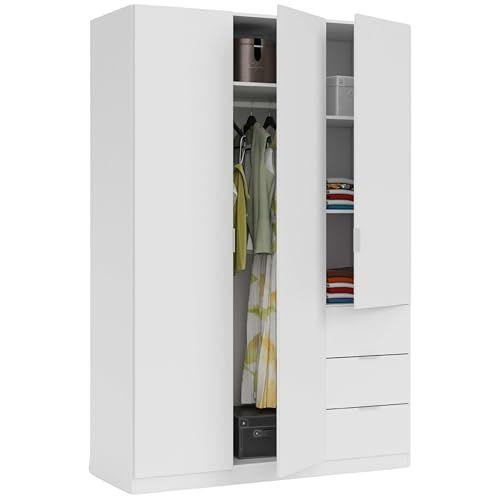 Habitdesign - Armario ropero con 3 puertas y 3 cajones  