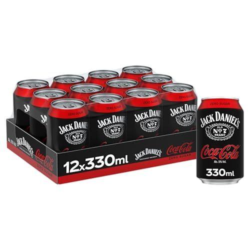 Jack Daniel’s & Coca-Cola Zero Azúcar - Pack de 12 latas de combinado con whiskey