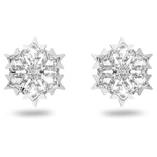 Swarovski - Pendientes de botón: copo de nieve