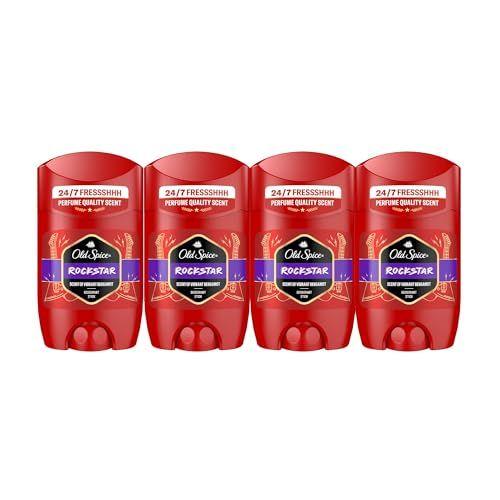 Old Spice Rockstar - Pack de 4 desodorantes en barra para hombre