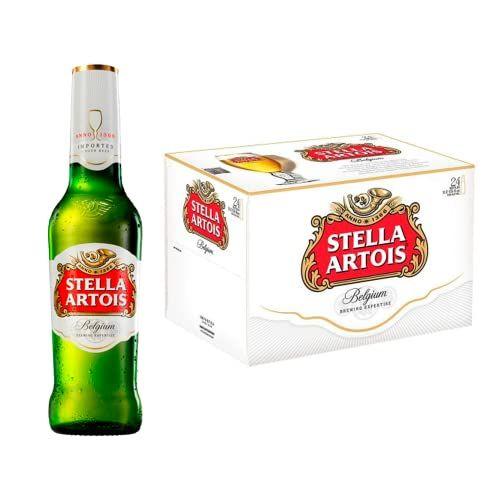 Stella Artois - Pack de 24 botellas de cerveza belga| Premium lager