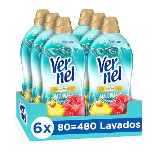 Vernel - Suavizante concentrado (pack de 6, total: 480 lavados)