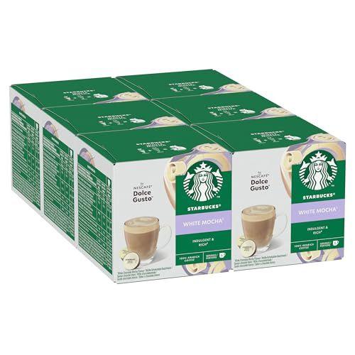 STARBUCKS - Paquete de 6 cajas de cápsulas con gusto a chocolate blanco STARBUCKS - Paquete de 6 cajas de cápsulas con gusto a chocolate blanco