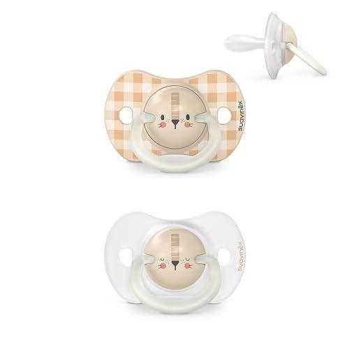 Suavinex - Pack de 2 chupetes con tetina fisiológica SX Pro de silicona flexible