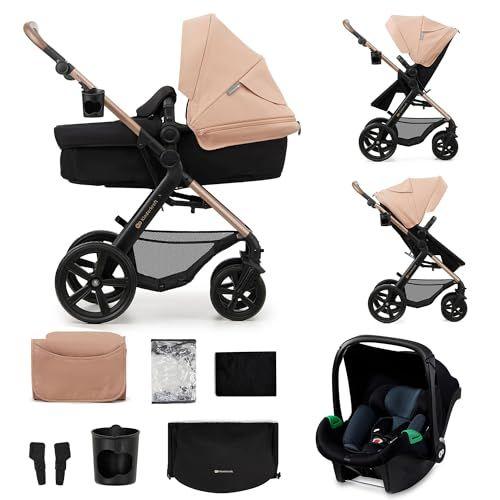 Kinderkraft MOOV 2 - Carrito 3 en 1 con capazo y silla de paseo 2 en 1 