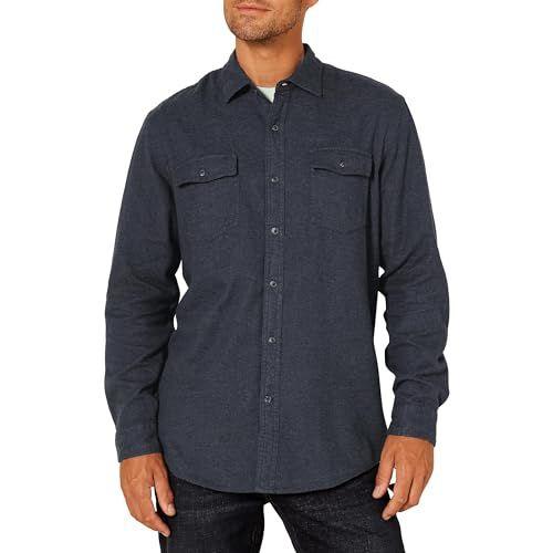 Amazon Essentials - Camisa de franela con corte recto para hombre