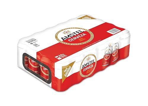 Amstel - Pack de 24 latas de cerveza Lager 