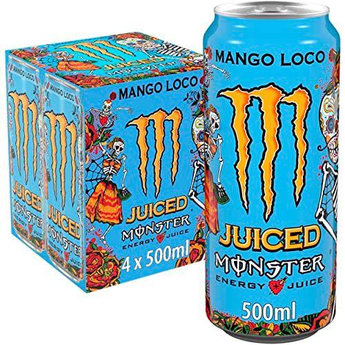 Monster - Pack de 4 latas de bebida energética de mango