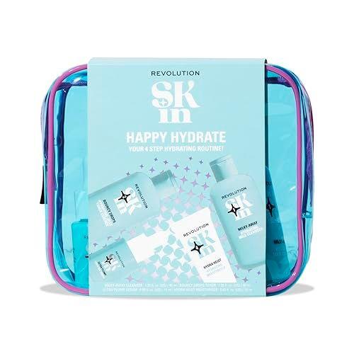 Revolution Skincare London - Set de 4 productos : Leche Limpiadora, Esencia, Sérum e Hidratante