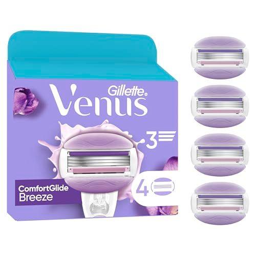 Gillette Venus ComfortGlide Breeze - 4 recambios de hojas + mango + soporte para la ducha 