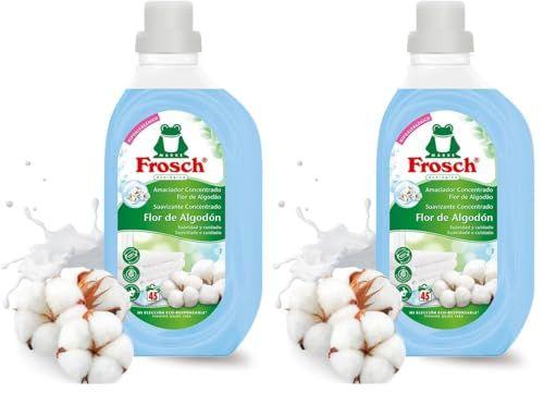 Frosch - Pack de 2 botes de suavizante concentrado liquido para lavadora | Apto para ropa blanca y de color Frosch - Pack de 2 botes de suavizante concentrado liquido para lavadora | Apto para ropa blanca y de color