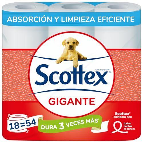 Scottex Gigante - 18 rollos de papel higiénico seco
