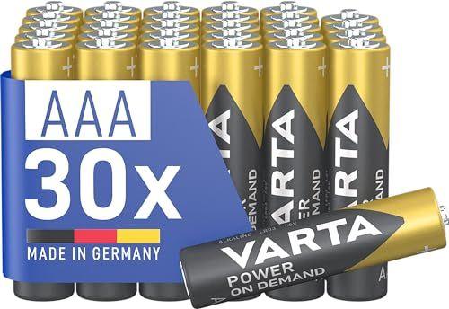 VARTA - Paquete de 30 pilas AAA alcalinas 