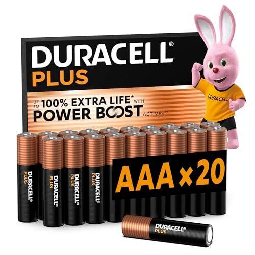 DURACELL Plus - Paquete de 20 pilas AAA | 1,5 V DURACELL Plus - Paquete de 20 pilas AAA | 1,5 V
