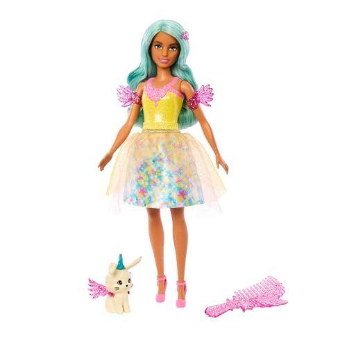 Barbie - Muñeca con falda de volantes y alas 