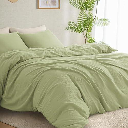 Gezu - Juego de ropa de cama de muselina de 200 x 220 cm