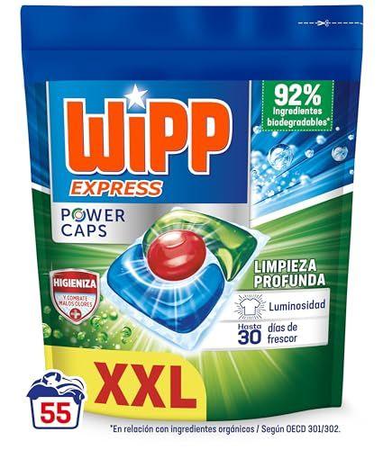 Wipp Express Power Caps - 55 cápsulas de detergente contra olores 
