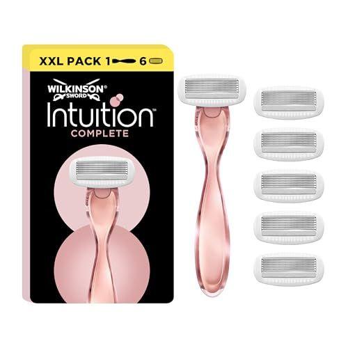 Wilkinson Sword Intuition Complete - Maquinilla de afeitar de mujer | Incluye 6 recambios de 5 hojas | Apta para todas las zonas