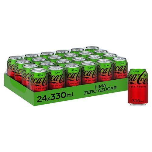Coca-Cola Zero - Pack de 24 latas de refresco de cola | Sabor lima 