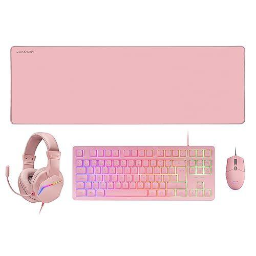Mars Gaming - Pack gaming: teclado + ratón gaming + auriculares + alfombrilla XXL
